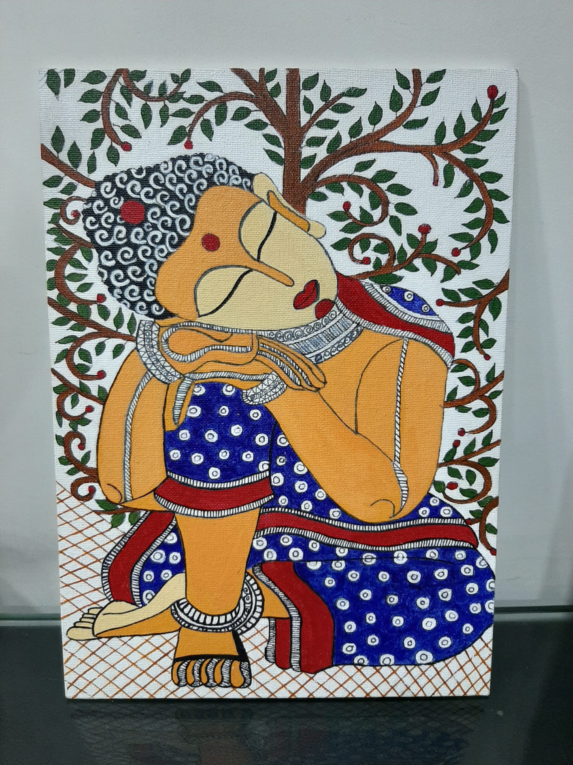 Buddha Madhubani Painting Guru Design Studio